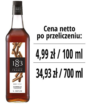 Syrop 1883 Routin Cynamon, szklana butelka 1L