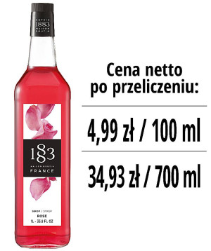 Syrop 1883 Routin Róża, szklana butelka 1L