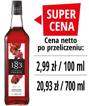 Syrop 1883 Routin Grenadine, szklana butelka 1L