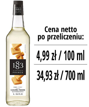 Syrop 1883 Routin Ciastko Maślane (Butterscotch), szklana butelka 1L