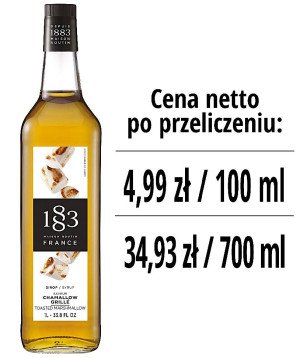 Syrop 1883 Routin Pieczone Pianki (Toasted Marschmallow), szklana butelka 1L