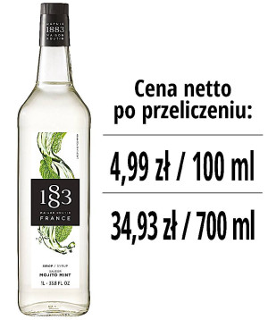 Syrop 1883 Routin Mięta Mojito, szklana butelka 1L
