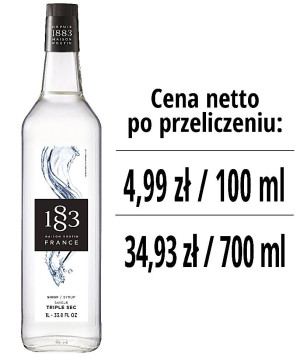 Syrop 1883 Routin Curacao Triple Sec, szklana butelka 1L