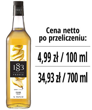 Syrop 1883 Routin Gruszka, szklana butelka 1L