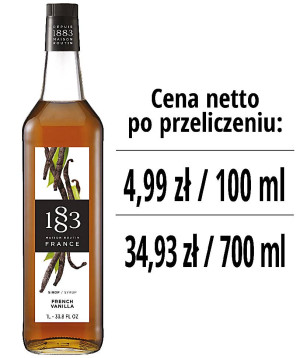Syrop 1883 Routin Francuska Wanilia, szklana butelka 1L