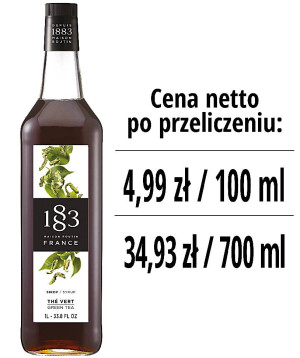 Syrop 1883 Routin Zielona Herbata, szklana butelka 1L