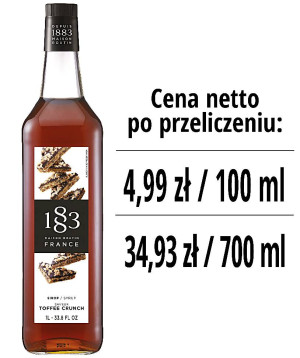 Syrop 1883 Routin Ciastko Toffi, szklana butelka 1L
