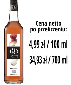 Syrop 1883 Routin Liczi, szklana butelka 1L