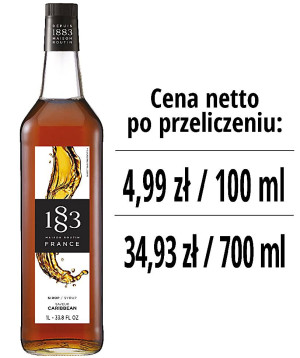 Syrop 1883 Routin Rum, szklana butelka 1L