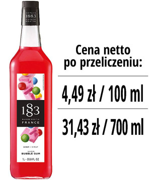 Syrop 1883 Routin Guma Balonowa, szklana butelka 1L
