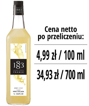 Syrop 1883 Routin Pina Colada, szklana butelka 1L