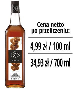 Syrop 1883 Routin Słony Karmel, szklana butelka 1L