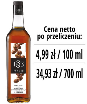Syrop 1883 Routin Karmelizowane Orzeszki Ziemne, szklana butelka 1L