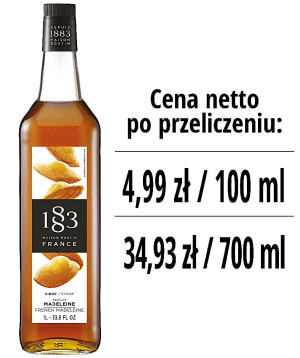 Syrop 1883 Routin Ciastko Magdalenka, szklana butelka 1L