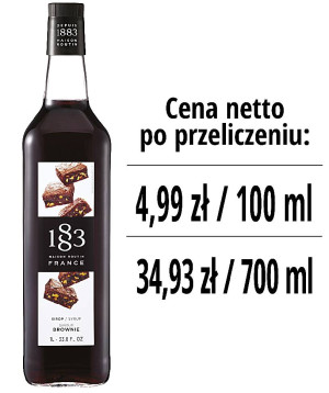 Syrop 1883 Routin Brownie, szklana butelka 1L