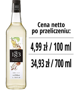 Syrop 1883 Routin Falernum/Tiki, szklana butelka 1L