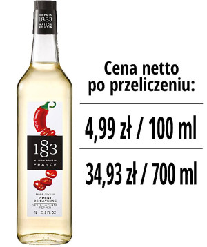 Syrop 1883 Routin Pieprz Cayenne (Spicy), szklana butelka 1L