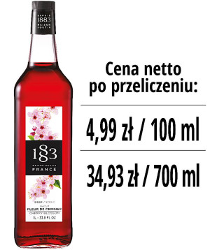 Syrop 1883 Routin Kwiat Wiśni, szklana butelka 1L