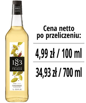 Syrop 1883 Routin Kardamon, szklana butelka 1L