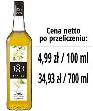 Syrop 1883 Routin Kwiat Bzu, szklana butelka 1L