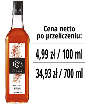 Syrop 1883 Routin Szafran, szklana butelka 1L
