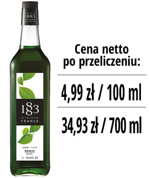 Syrop 1883 Routin Bazylia, szklana butelka 1L