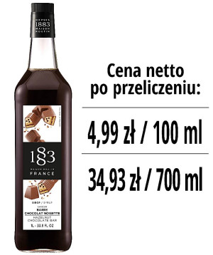 Syrop 1883 Routin Batonik Czekoladowo Orzechowy, szklana butelka 1L