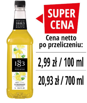Syrop 1883 Routin Lemoniada, plastikowa butelka PET 1L