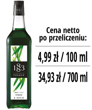 Syrop 1883 Routin Pandan, szklana butelka 1L