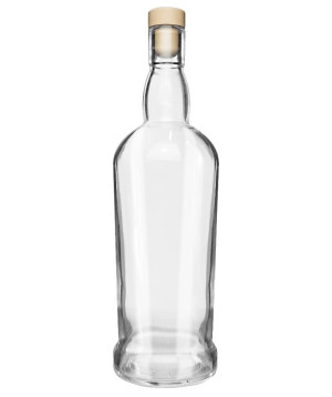Butelka szklana z korkiem syntetycznym SILK 700ml, okrągła