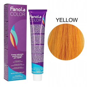 Fanola Color Crema | Farba do włosów Yellow – żółty 100ml
