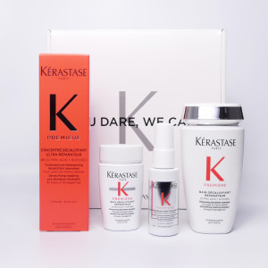 Kérastase Decalcify And Repair | Odbudowujący zestaw do włosów zniszczonych: szampon 250ml + szampon 80ml + koncentrat 250ml + koncentrat 45ml