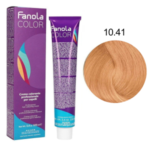 Fanola Color Crema | Farba do włosów 10.41 – miedziano-popielaty blond 100ml