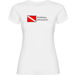 Kruskis Camiseta De Manga Corta Para Mujer Diving Passion White M