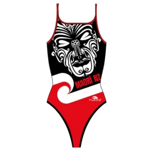 Turbo Traje De Baño Maori New Zealand Thin Strap red / black 5-6 Años