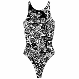 Turbo Traje De Baño Stickers Pro Resist white / black 5-6 Años
