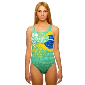 Turbo Traje De Baño Brazil Vintage 2013 Green / Yellow 3XL