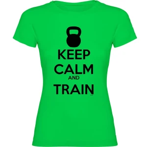 Kruskis T-shirt à Manches Courtes Keep Calm And Train Light Green 2XL