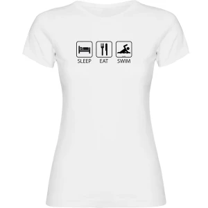 Kruskis T-shirt à Manches Courtes Sleep Eat And Swim