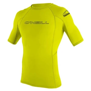 O´neill Wetsuits Rash Guard Manches Courtes Basic Skins Crew Lime M Homme,Femme