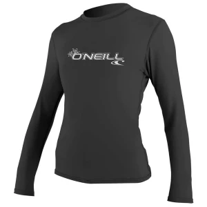 O´neill Wetsuits Rash Guard Manches Longues Basic Skins Sun Black 2XL Femme