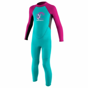 O´neill Wetsuits Traje De Neopreno De Manga Larga Con Cremallera En La Espalda Para Jóvenes Reactor 2 Mm Light Aqua / Graphite / Berry 24 Meses