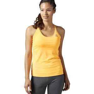 Reebok T-shirt Sans Manches Workout Ready Tri Back Fire Spark XL