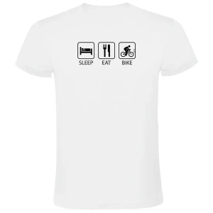 Kruskis T-shirt à Manches Courtes Sleep Eat And Bike