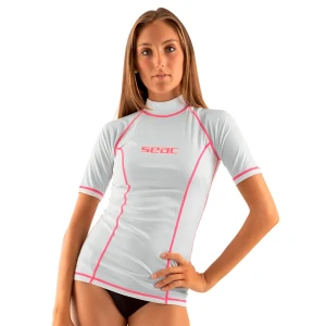 Seacsub Rash Guard Manches Courtes T Sun White L Femme