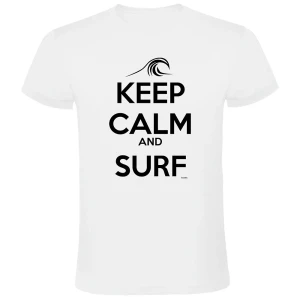 Kruskis T-shirt à Manches Courtes Keep Calm And Surf White S Homme