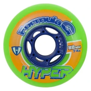 Hyper Wheels Roue Hockey Indoor Formula G Era 4 Units Green 68 mm / 74A unisex