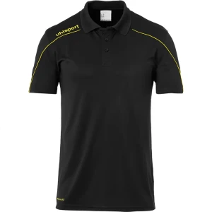 Uhlsport Polo à Manches Courtes Stream 22 Black / Lime Yellow XL Homme