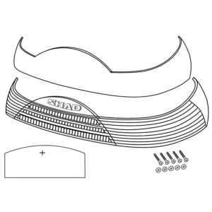 Shad Reflector Para Top Case Sh46 Black / Red One Size
