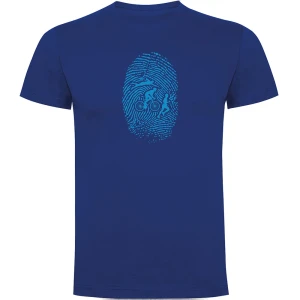Kruskis Camiseta De Manga Corta Triathlon Fingerprint Royal Blue S